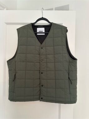 Minimum oversized quilted vest army green size xxl